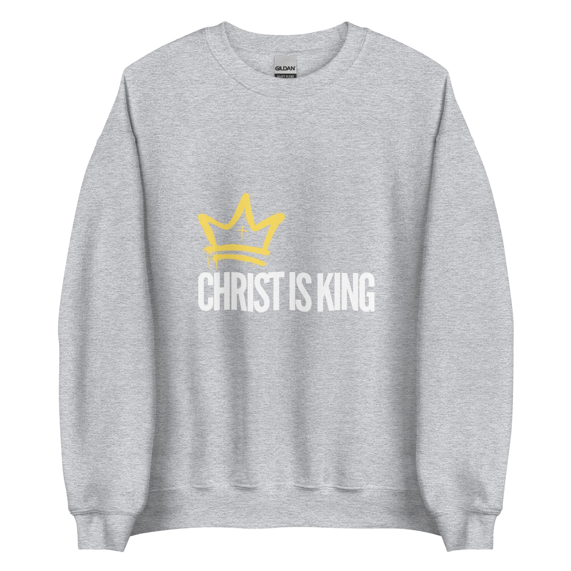 Christ is King (Crewneck)-Yellow & White