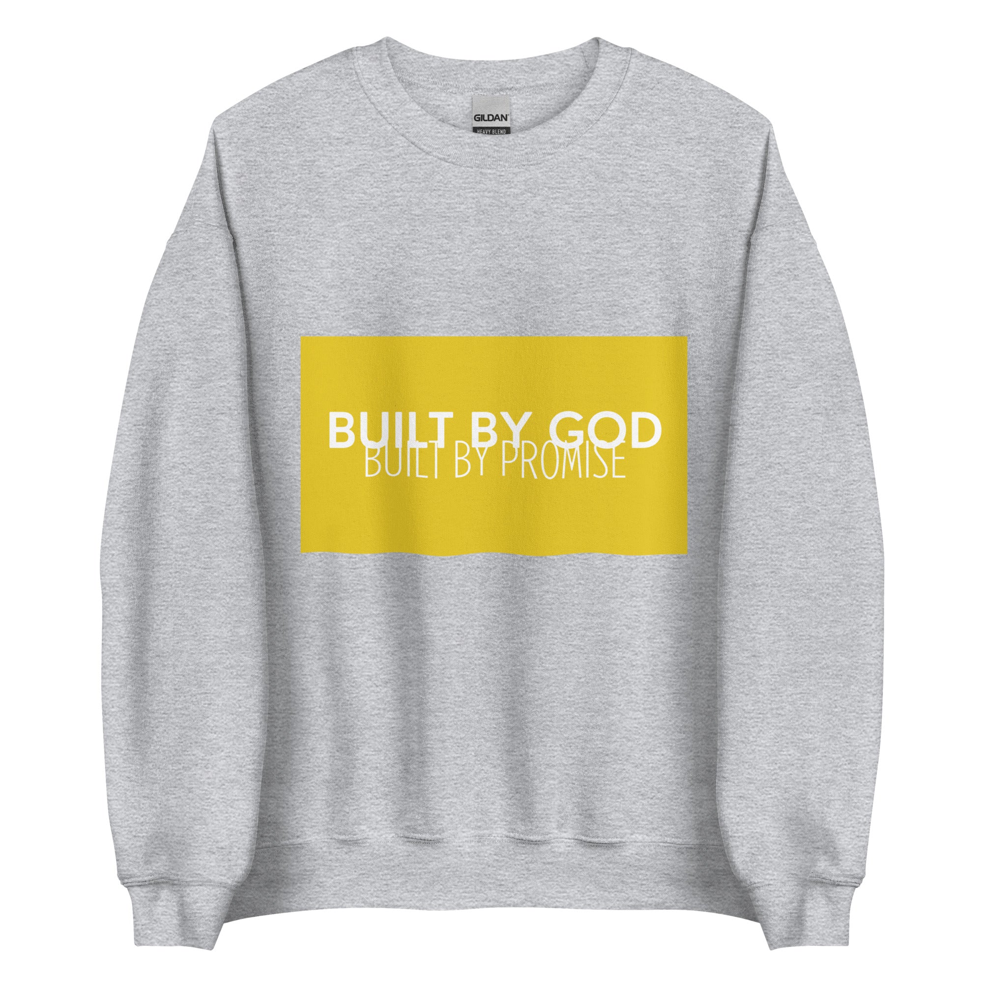 Built By God, Built By Promise Crewneck(Yellow&White)