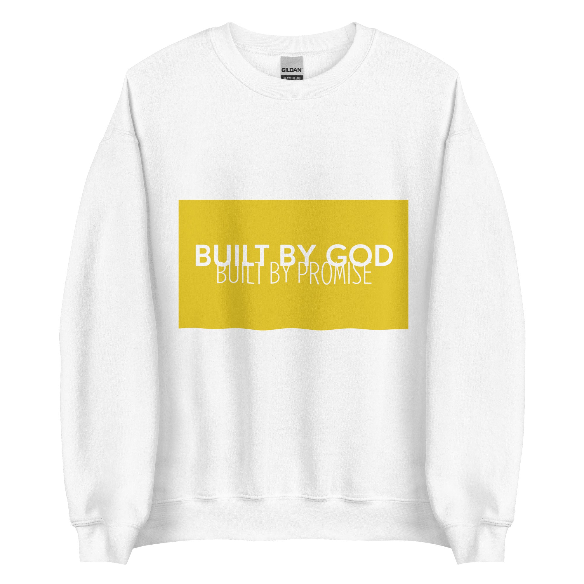 Built By God, Built By Promise Crewneck(Yellow&White)